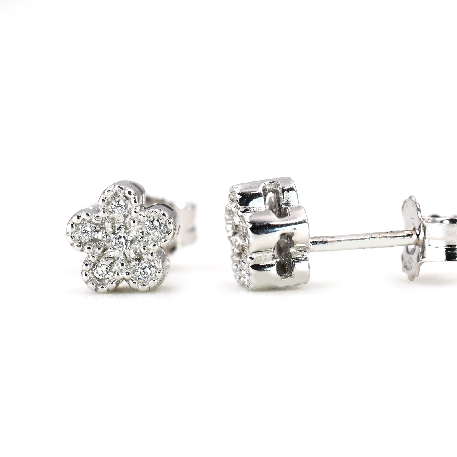 Orecchini “Fiore” in Oro con Diamanti