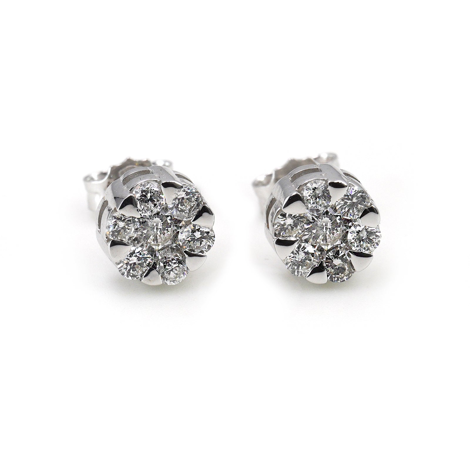 Orecchini Magic in Oro Bianco 18K e Diamanti – Eleganza Artigianale ct 0,70