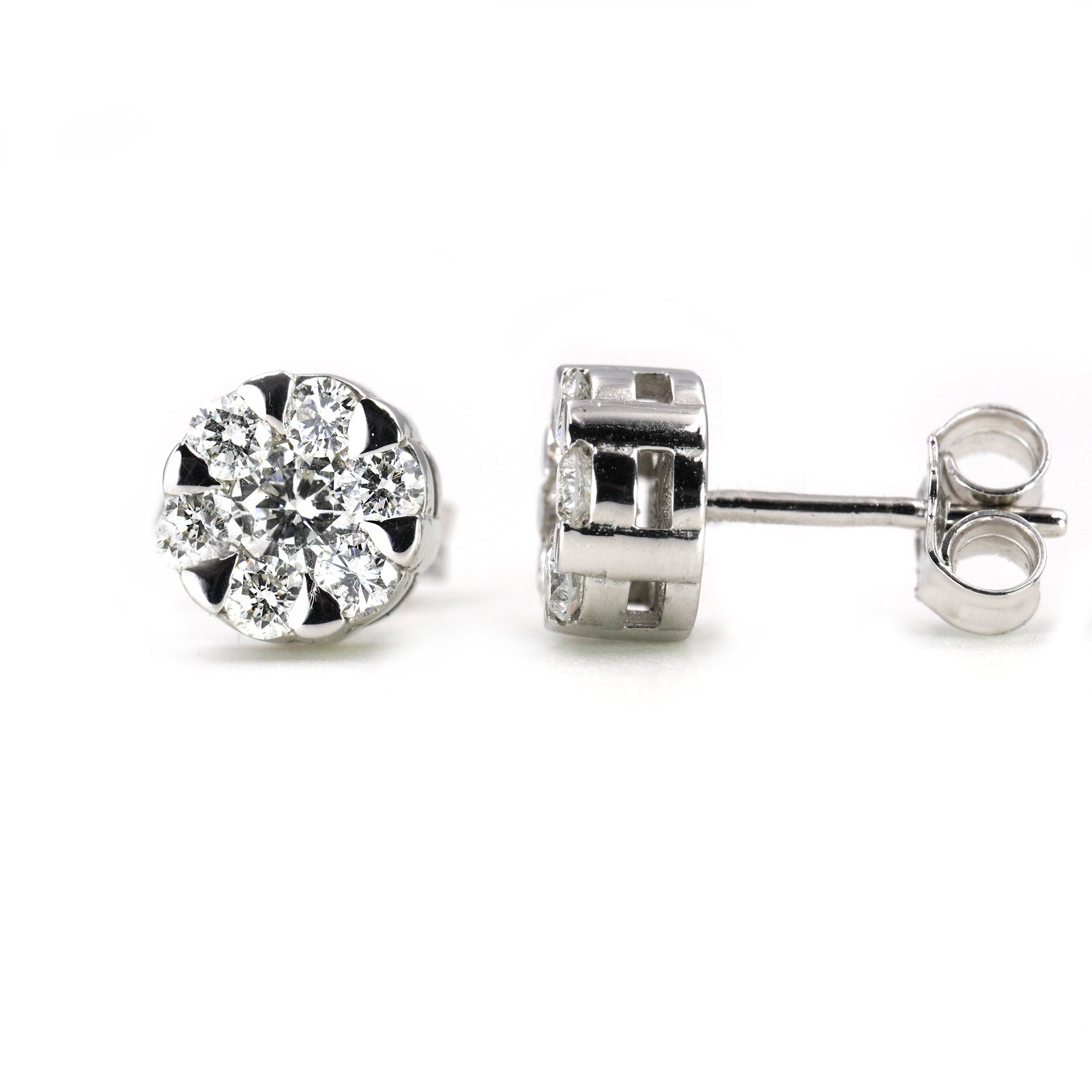 Orecchini Magic in Oro Bianco 18K e Diamanti – Eleganza Artigianale ct 0,70