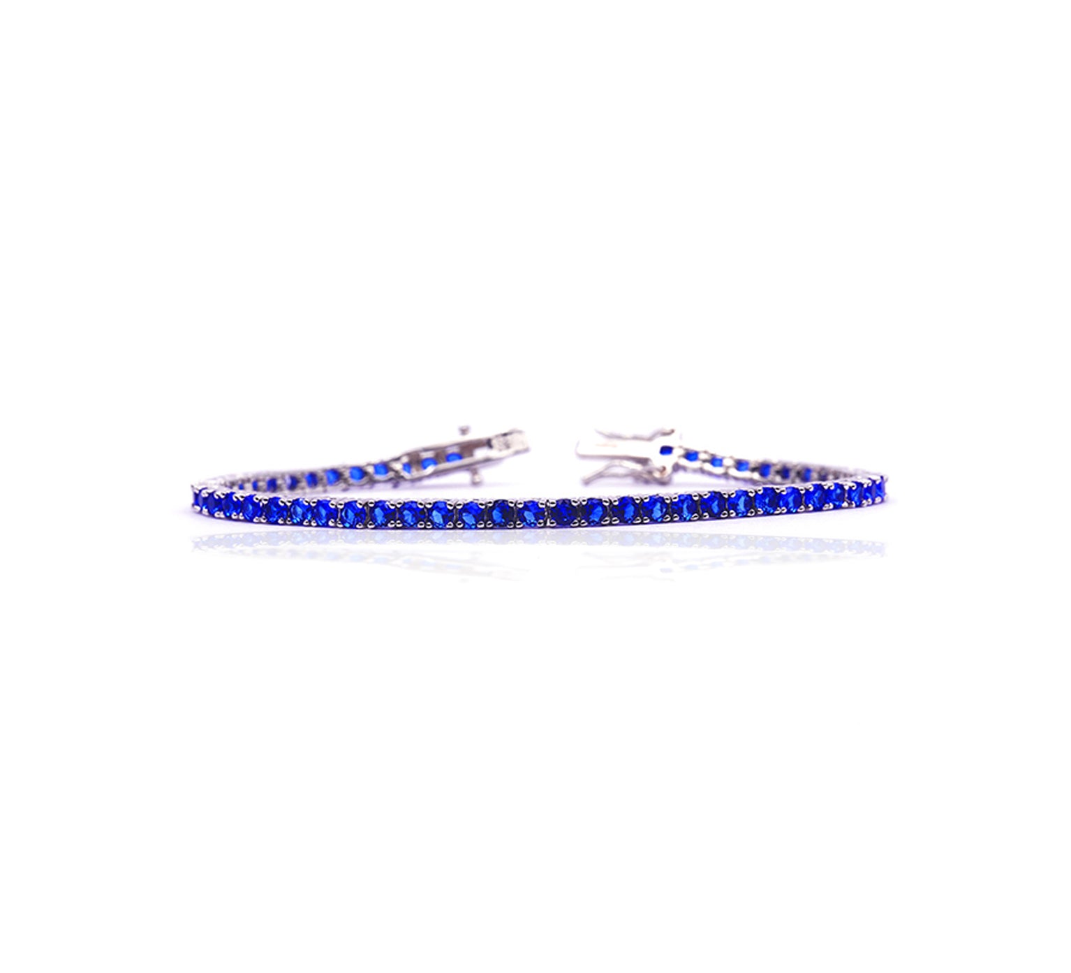 Bracciale Tennis in Argento 925 Pietre Blu | Alkemy Gioielli