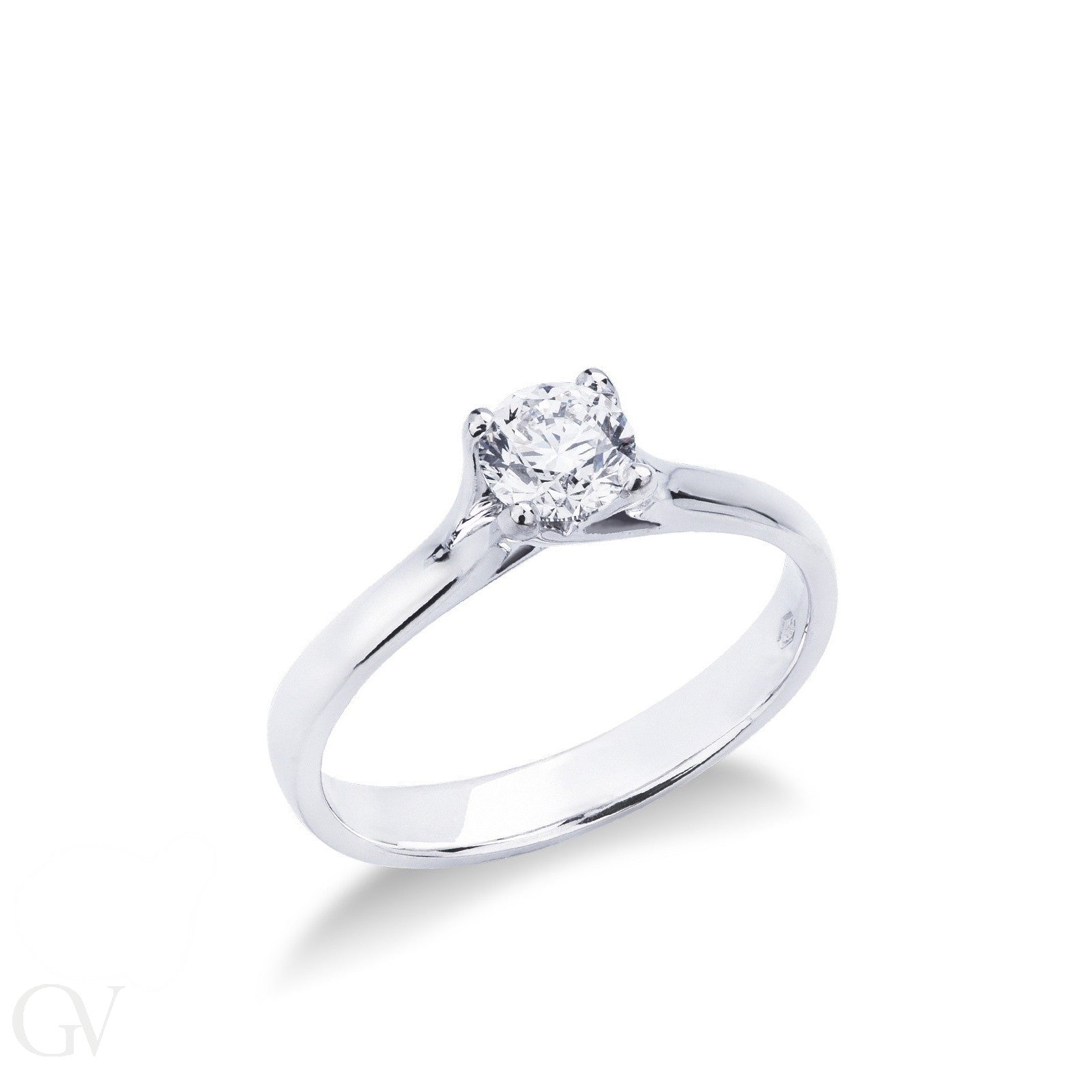 Anello Solitario con Diamante Naturale 0,40 G color Vvs 1