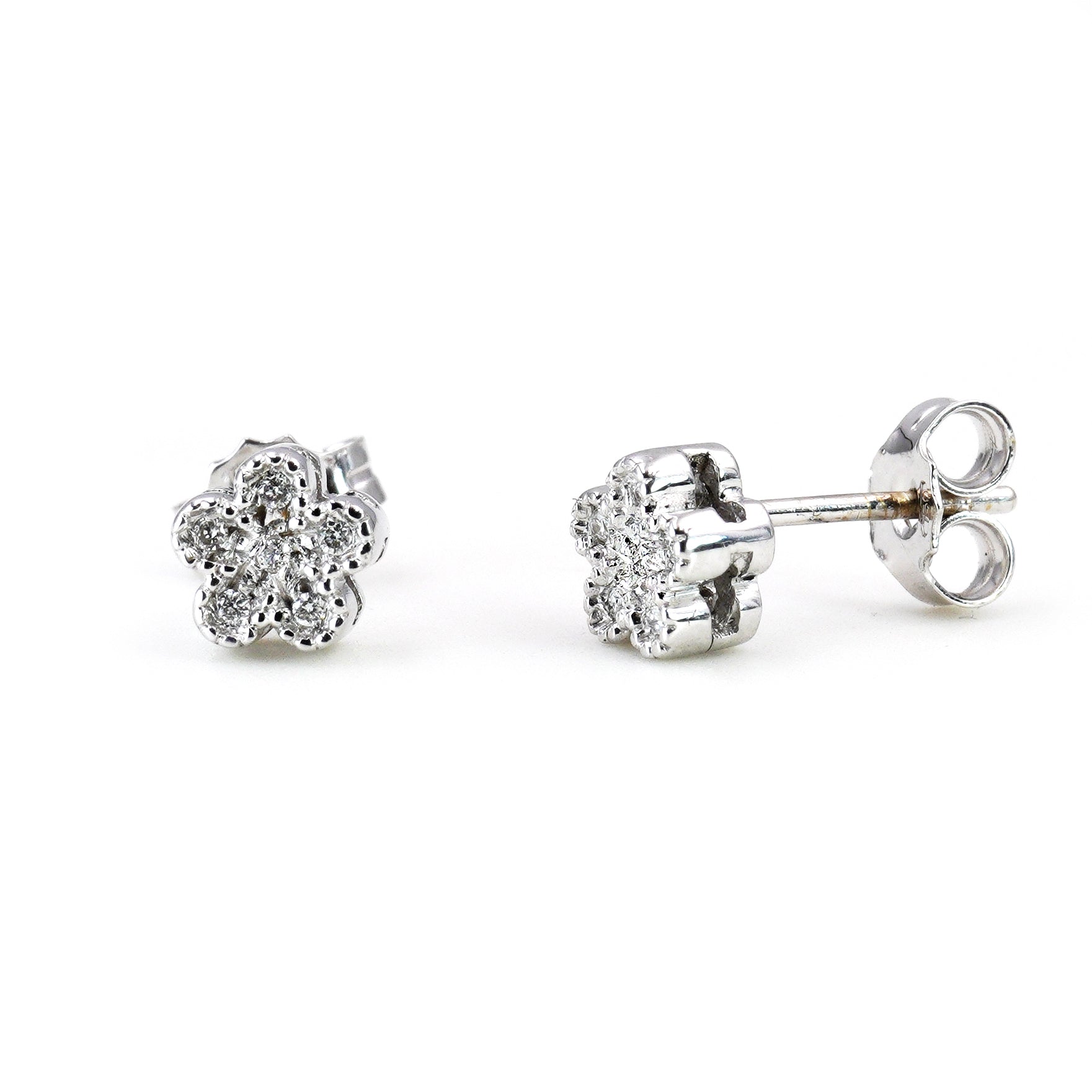 Orecchini “Fiore” in Oro con Diamanti